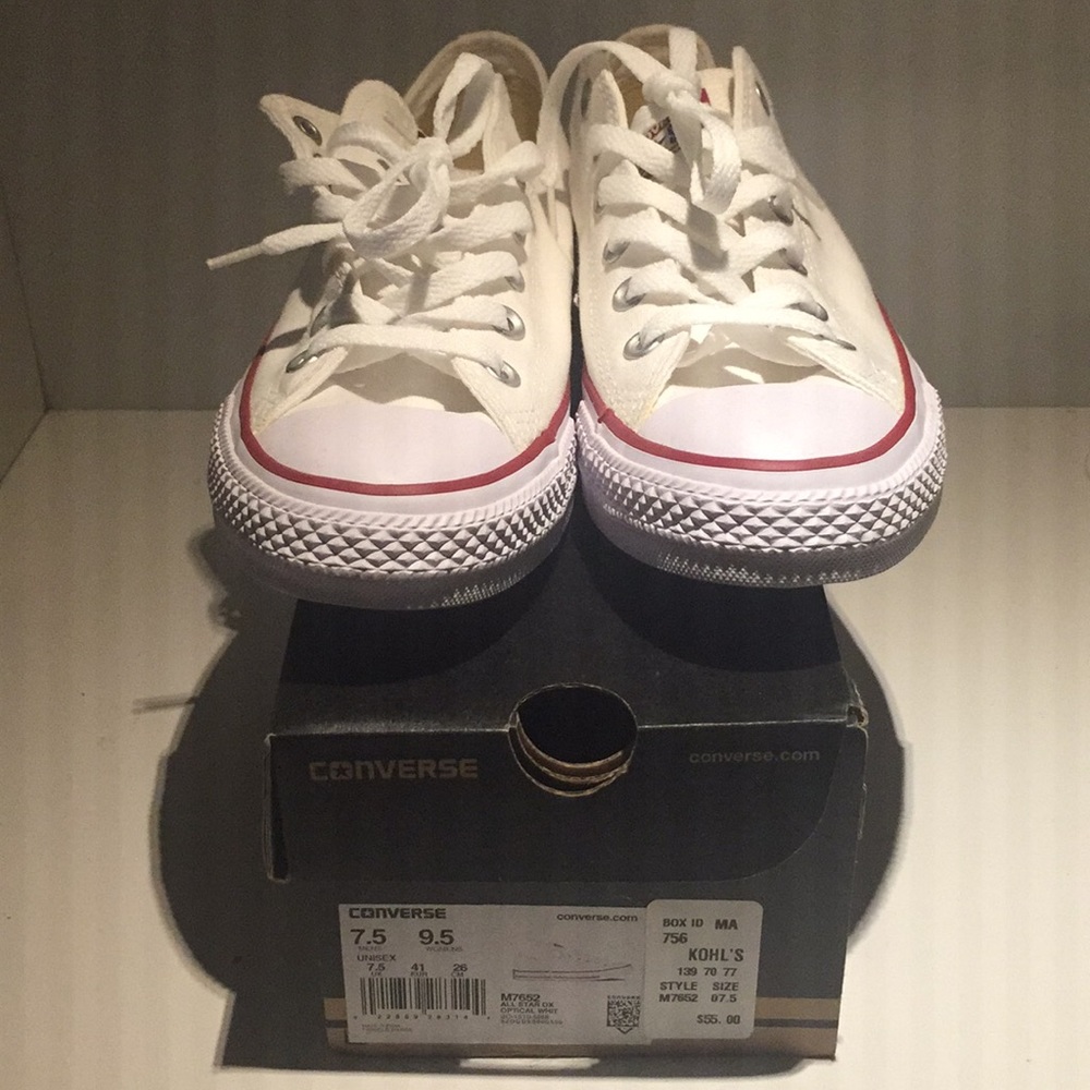White Converse - Size 9.5